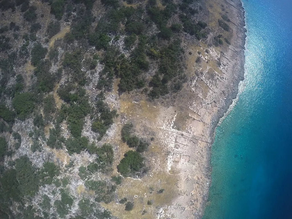 Dana Island: Turkey's Iron Age Shipyard and Ancient Naval Base - Aerial view of the Dana Island shipyards